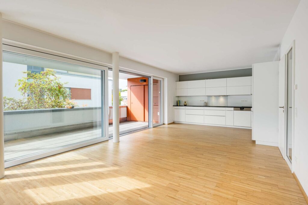 Wohnzimmer und Terrasse