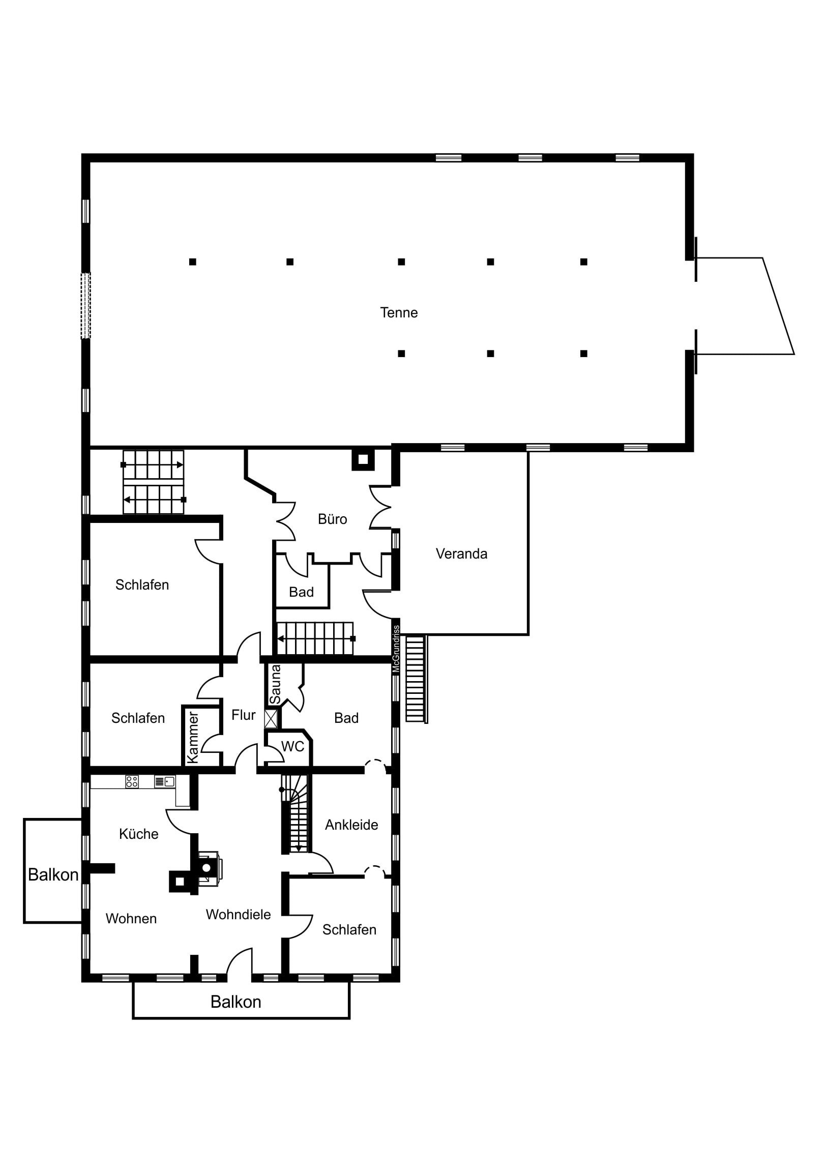 Grundriss: Obergeschoss